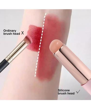 Shitafe Lip Applicator Silicone Small Lip Brush | Versatile Reusable Lip Portable Brush for Lipstick Concealer Applicator Pink - Buy Online on GoSupps.com
