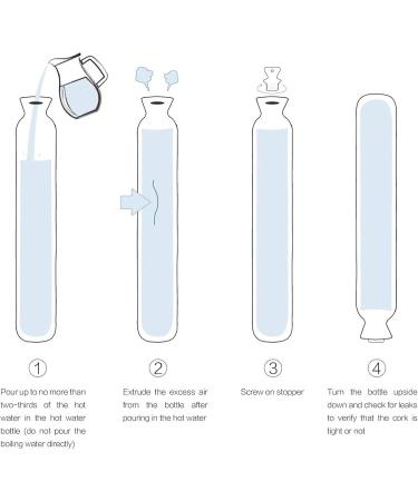 Gupe 2000ml Hot Water Bottle - Long Strip-Shaped Splash-Proof Edge for Winter - Brown - Buy Online on GoSupps.com