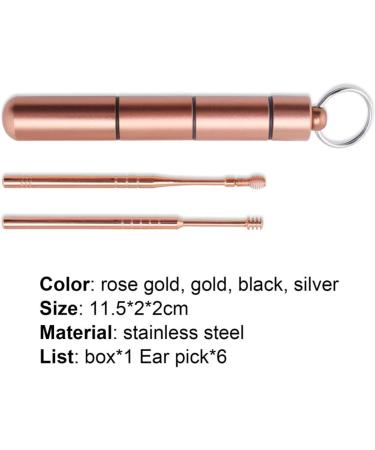KBREE 6Pcs Stainless Steel Ear Tag Wax Remover Curette Set - Ear Cleaning Tool - Buy Online on GoSupps.com