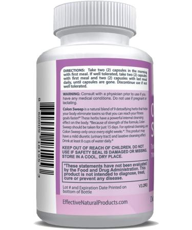 ENP Colon Sweep | 15 Day Colon Cleanse with Psyllium Husk Cascara Sagrada and Bentonite 60ct - Buy Online on GoSupps.com