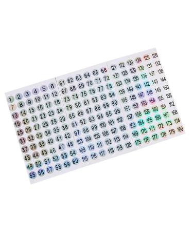 10 Sheet Number Sticker Labels for Nail Polish | Color Lacquer Marking 1-180 | Manicure Tools NO. 121-180 - Buy Online on GoSupps.com