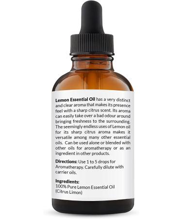 NaturoBliss 100% Pure Lemon Essential Oil - 4 fl. oz - Premium Therapeutic Grade with Glass Dropper | Aromatherapy Quality - Buy Online on GoSupps.com