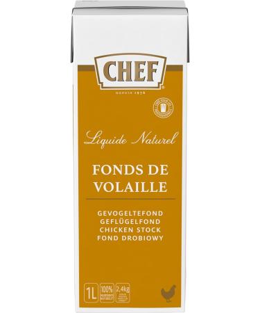 CHEF - All Natural CHICKEN Stock 1ltr - (Pack of 6) - Buy Online on GoSupps.com
