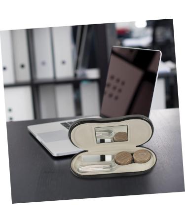 Iwowhero Dual-Purpose Leather Glasses Case & Schnapps Container - Portable Fashion Storage Box | 15.8x7.4cm | Ideal for Travel - Buy Online on GoSupps.com