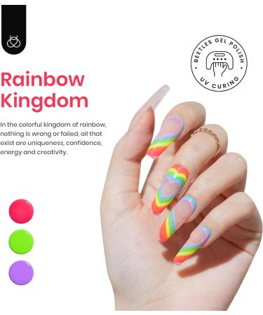 Beetles Gel Nail Polish Kit - 6 Spring Summer Neon Colors | Soak Off | Cured with Nail Lamp | Manicure & Nail Art Set - Buy Online on GoSupps.com