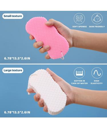 Decwxon Ultra Soft Exfoliating Bath Sponge for Adults, Children, and Pregnant Women - Dead Skin Remover and Painless Scrub (White) - Buy Online on GoSupps.com