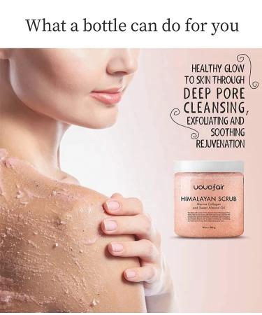 Himalayan Salt Sugar Scrub for Women - 10 oz Exfoliating Body Scrub for Acne Scars & Wrinkles - Deep Cleansing & Moisturizing (Pack of 1 - Buy Online on GoSupps.com