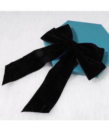 Yheakne Satin Loop Long Cock Headdress - Women's Winter Hair Clip & Jewelry Gift (Black 1 Piece) - Buy Online on GoSupps.com