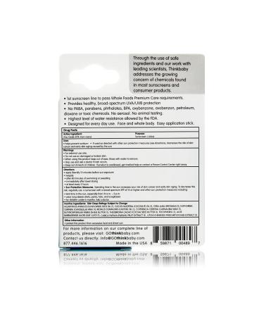 Thinksport Kids Sunscreen Stick SPF 30 - Face & Body Protection (0.64 oz) - Buy Online on GoSupps.com