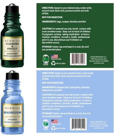 Menthol Pack - 4 Different Kind of Fresh Cooling Mint for Peppermint Lovers. Essential Oils Blend for Calming Stress Migraine Providing More Comfort for Your Mind and Wellbeing. - Buy Online on GoSupps.com