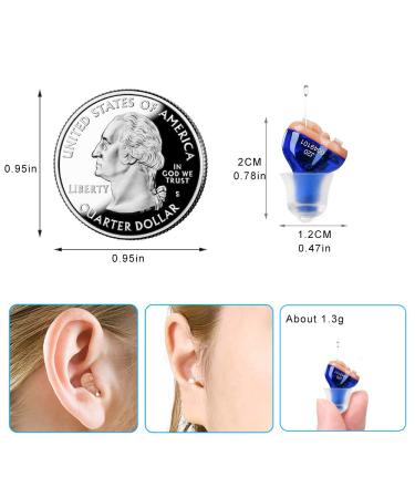 IncenSonic Mini Sound Amplifier Ear Enhancer, Blue (Left) - Noise Reduction, Speech Enhancement, Feedback Cancellation - Ideal for Adults - Buy Online on GoSupps.com