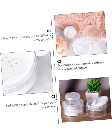 Didiseaon 6 Pcs Portable Cosmetic Bottle Powder Box Loose Make up Jar Clear Powder Case Travel Pack Bottled - Buy Online on GoSupps.com