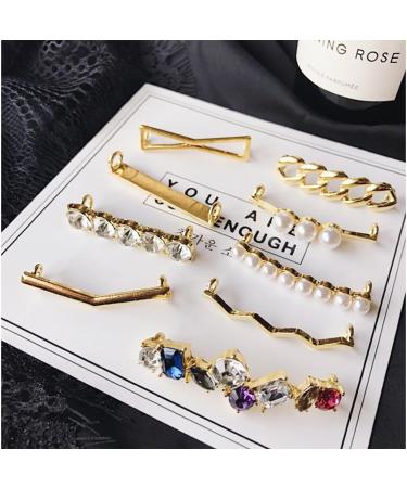 Shoelaces Clips Gold DIY Decorative Shoe Charm Pearl Rhinestones Shoes Accessory for Sneakers Casual Shoes Girl Women Style 4 - Buy Online on GoSupps.com