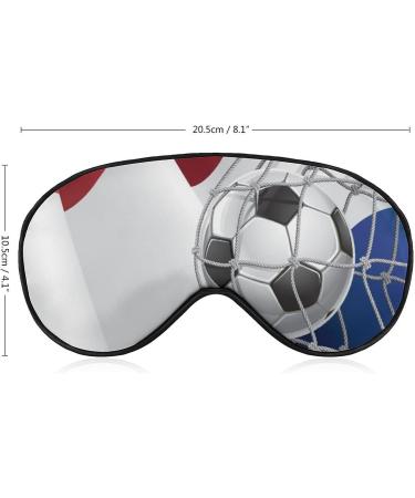 Soccer Goal and Netherlands Flag Sleep Mask Eye Cover for Sleeping Blindfold with Adjustable Strap Blocks Light Night Travel Nap for Men Women - Buy Online on GoSupps.com