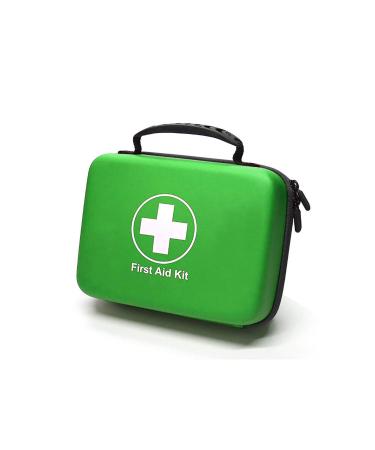 SHBC compact first aid set (228 pieces) developed for family emergencies.Waterproof Eva Case & Bag is ideal for the car boat hiking travel office sports hunting.Protect your loved ones green