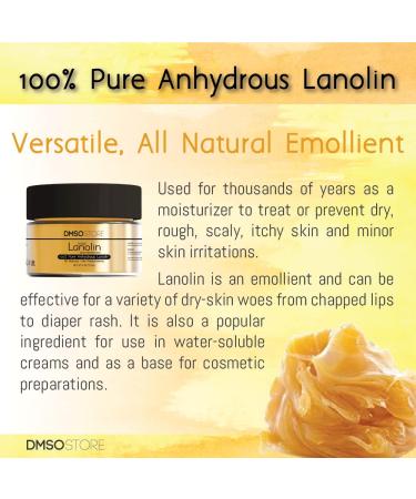 DMSOSTORE LANOLIN 4 lbs. Bulk Pure Unrefined USP Grade Anhydrous 100% Pure Skin Moisturizer - Buy Online on GoSupps.com