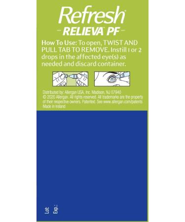 Refresh Relieva PF Lubricant Eye Drops 0.01 Fl Oz - 30 Preservative-Free Single-Use Containers - Buy Online on GoSupps.com