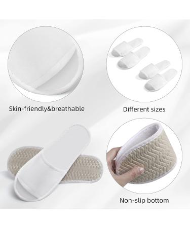 SATINIOR Open Toe Disposable Spa Slippers 20 Pairs - Non-slip Hotel Guest Slippers for Women Men - Ideal for Home, Travel, Massage - 2 Sizes, Multicolor - Buy Online on GoSupps.com
