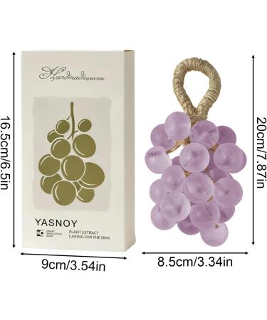  G n rique Handmade Soap Decorative Bar with Realistic Grape Scent Fruit-Shaped Soap | For Face Hands Body Bathroom Shower and Travel - Buy Online on GoSupps.com