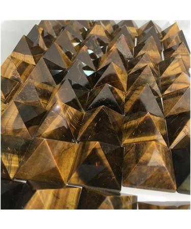 Natural Crystal Rough Crystal Natural Tiger's Eye Stone Pyramid Crystal Crafts Ornament Pyramid Home Office Decoration Amplifier Natural Luster - Buy Online on GoSupps.com