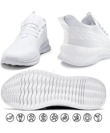 FUJEAK Women's Lightweight Fashion Sneakers - Street Running & Walking Shoes Size 38 EU White - Buy Online on GoSupps.com
