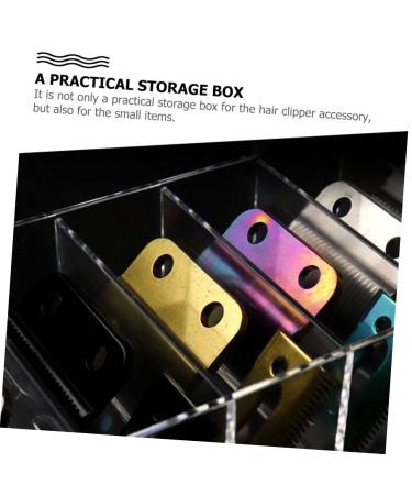 FRCOLOR Clear Storage Box & Stand for Hair Clipper Teasing Comb Beard Blade - Organizer Tray for Barber Accessories - 24.8x8.5cm - Buy Online on GoSupps.com