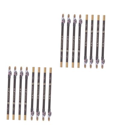 TOVINANNA 16 Pcs Pencil Sharpener Eyebrow Pencil 2 in 1 Eyebrow Pencil Women Wooden Water Proof Makeup Pen