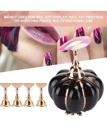 Buy Magnetic Nail Tips & Chalk Holder - Black Nail Art Display Stand for DIY Practice & Manicure | International Shipping Available - Buy Online on GoSupps.com