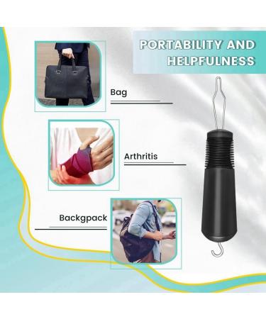 dinio 2Pcs Button Hook Tool Dress Zipper Pull Helper with Non-Slip Grips to Help with Shirts Coats Button Hook Aids for the Elderly and Arthritic - Buy Online on GoSupps.com