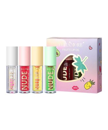 Moisturizing Lip Oil, Fruit Lipstick for Women, Glossy Lip Tint, Oil Tint, Moisturizing Fruit Lip Oil for Dry Lips Look Natural and Healthy Proidl