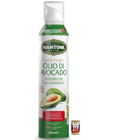 Italian Gourmet E.R. Fratelli Mantova Avocado Dressing 100% Pure Avocado Oil Italian Spray Oil 200 ml + 400 g Box