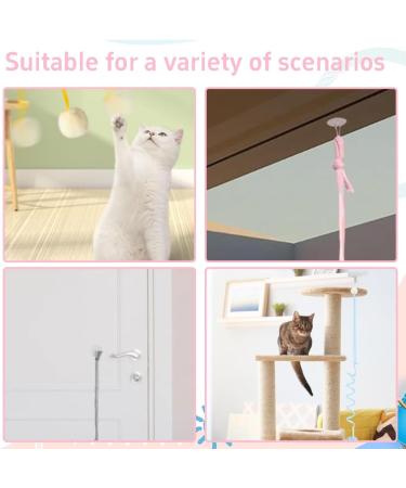 Quxvena 4-Piece Interactive Hanging Cat Toys - Retractable Magic Wand for Intelligent Kittens - Self-Employment Door Frame Fun - Buy Online on GoSupps.com