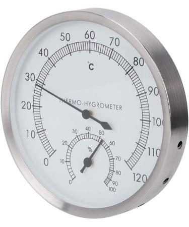 Goshyda Stainless Steel Sauna Thermometer & Hygrometer Accurate Bathroom & Sauna Temperature Checker - Buy Online on GoSupps.com