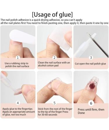 AJTUTUS French Tip Press on s Long False s Fake s Full Cover Stick on s for Women and Girls - Buy Online on GoSupps.com