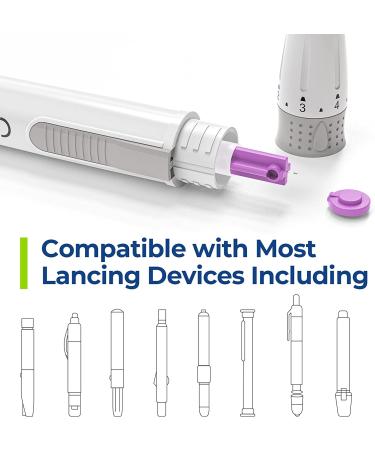 AUVON Blood Lancets 30 Gauge 300 Twist-Top Lancets for Blood Sugar Kit - Purple (300 Count) - Buy Online on GoSupps.com