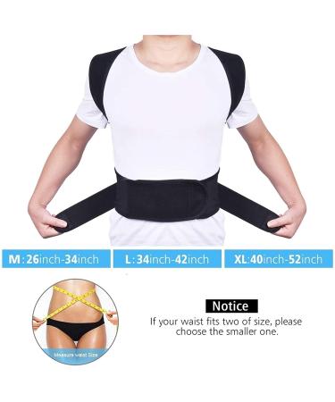 Corrector Back Brace Double-Layer Breathable-Adjustable Waist Support Lumbar Belt Back Straightener for Upper Back Pain Relief Back (Color : Black Size : X-Small) (Black X) - Buy Online on GoSupps.com