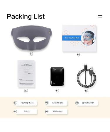 Sinus Heated Face Mask - Extra Large Eye Mask with 3 Temperature & 4 Timer Settings for Migraine Relief Eye Fatigue & Sinus Discomfort - International Shipping Available - Buy Online on GoSupps.com