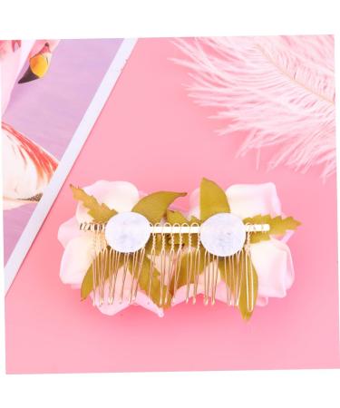 Housoutil 1pc Rose Hair Accessories Flower Girl Hair Accessories for Wedding Bridal Hair Accessories Macrame Garland Red Rose Flower Hair Comb Metal Trim Fork Comb Pink Bride Roses - Buy Online on GoSupps.com