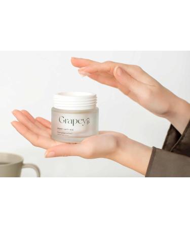  Grapey Grapey Anti-Ageing Face Cream with Vinace and Grapes | Cream Set 50 ml + Refill 50 ml | Deep Hydration Anti-Wrinkle and Antioxidant Effect | Natural Formula Suitable for All Skin Types - Buy Online on GoSupps.com