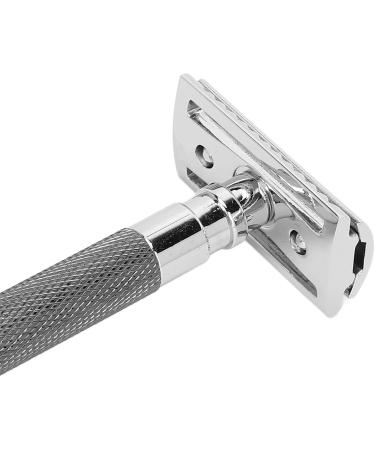 Double Edge Safety Razor for Men - Manual Button Cutting Head Washable Beard Care (Black) | Best Daily Shaving Tool - Buy Online on GoSupps.com