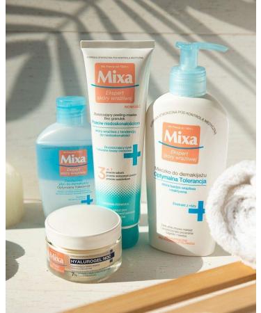 Mixa Hyalurogel Moisturizing Cream Facial Mask - Night Treatment with Hyaluronic Acid for Sensitive Dehydrated Skin | 24-Hour Hydration | 50 ml - Buy Online on GoSupps.com