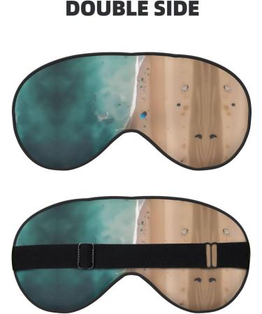 Aerial View Beach Eye Mask | Soft Elastic Adjustable Sleep Mask for Men & Women - International Shipping - Buy Online on GoSupps.com