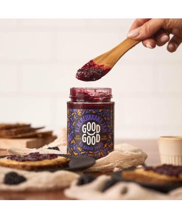 GOOD GOOD Sweet Blackcurrant Jam - Keto Friendly - Low Carb & Calorie Without Added Sugars - Vegan - Gluten Free - Preserves - 330g x2 - Buy Online on GoSupps.com