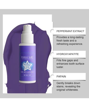 Purple Toothpaste - Daily Cleaning Removes Yellow Stains/Tartar Fights Bad Breath Brightens Teeth Gentle Care(2PCS) - Buy Online on GoSupps.com