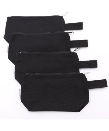 Augbunny 100% Cotton Cosmetic & Wash Bag Set - Durable Versatile 4 Pieces - Black - Perfect for Travel & Organization - Buy Online on GoSupps.com