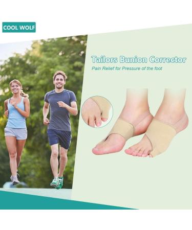 Tailor Bunion Corrector & Pinky Toe Relief Splint - Soft Silicone Gel Pads for Toe Straightening & Separation (M) - 1 Pair - Buy Online on GoSupps.com