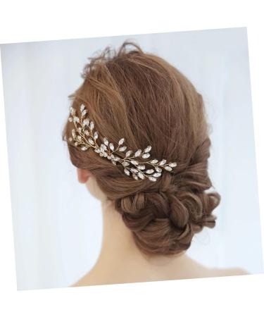 Ipetboom Wedding Headpiece Wedding Hair Comb Crystal Hair Accessories Pearl Hair Clip Gold Hair Comb Pearl Wedding Hair Accessories Pearl Hair Comb Tiara Wedding Dress Headband Bride - Buy Online on GoSupps.com