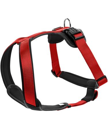 HUNTER NEOPRENE dog harness nylon padded with neoprene L 72 - 91 cm red/black red/black 72 - 91 cm