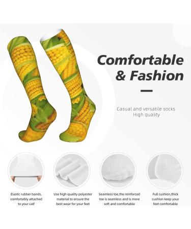 Compression Socks for Corn on the Cob Food Lovers - 15-20 mmHg Support for Running & Cycling - Unisex Veggie Design - Buy Online on GoSupps.com
