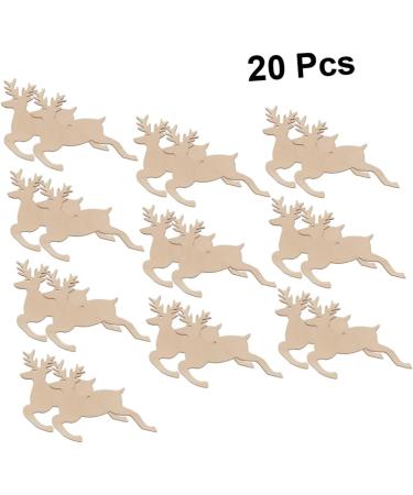 COHEALI 40 Pcs Christmas Ornaments Unfinished Christmas Wooden Wood Cutouts Accessories Manual Crafts As Shownx2pcs Size 2x2pcs - Buy Online on GoSupps.com